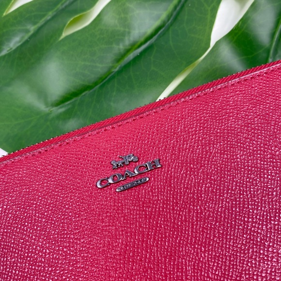 Coach travel wallet red large clutch double zipped - Picture 5 of 8
